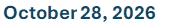 October 28, 2026

